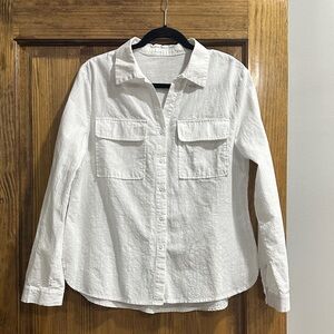 Classic White Button-Up Shirt
